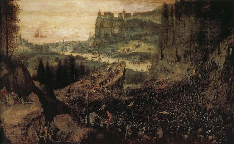 Pieter Bruegel Saul killed oil painting picture